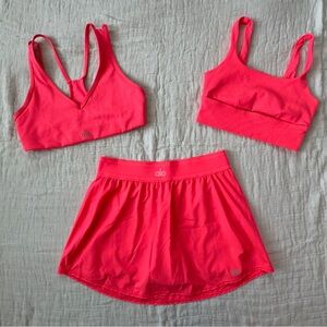 ALO Yoga Women's Vibrant Pink Sports Bra Set